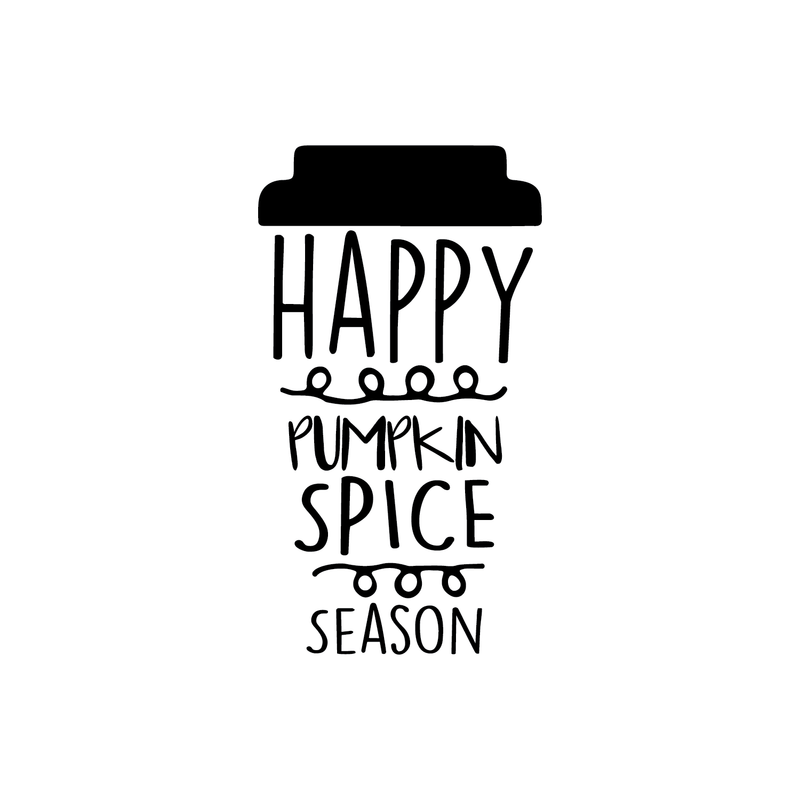 Vinyl Wall Art Decal - Happy Pumpkin Spice Season - 22" x 12" - Modern Cute Halloween Quote For Home Bedroom Living Room School Office Store Holiday Seasonal Decoration Sticker 4
