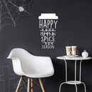 Vinyl Wall Art Decal - Happy Pumpkin Spice Season - 22" x 12" - Modern Cute Halloween Quote For Home Bedroom Living Room School Office Store Holiday Seasonal Decoration Sticker 3