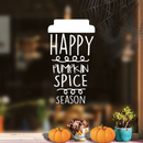Vinyl Wall Art Decal - Happy Pumpkin Spice Season - 22" x 12" - Modern Cute Halloween Quote For Home Bedroom Living Room School Office Store Holiday Seasonal Decoration Sticker 2