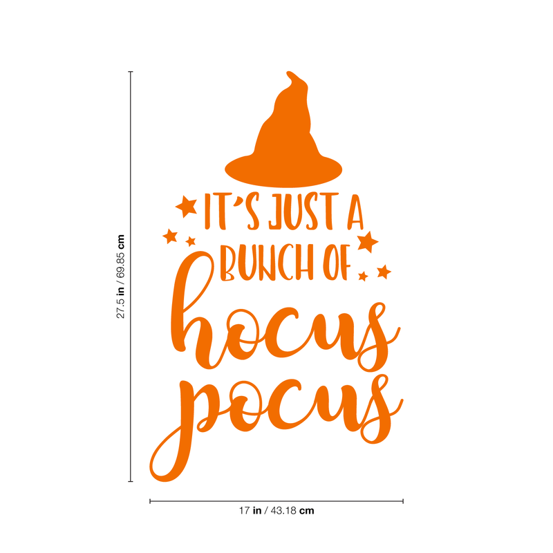 Vinyl Wall Art Decal - It's Just A Bunch Of Hocus Pocus - 27.5" x 17" - Modern Magical Halloween Quote For Home Bedroom Kids Room Store Coffee Shop Seasonal Decoration Sticker 4