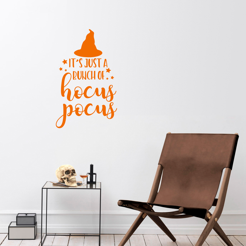 Vinyl Wall Art Decal - It's Just A Bunch Of Hocus Pocus - 27.5" x 17" - Modern Magical Halloween Quote For Home Bedroom Kids Room Store Coffee Shop Seasonal Decoration Sticker 3