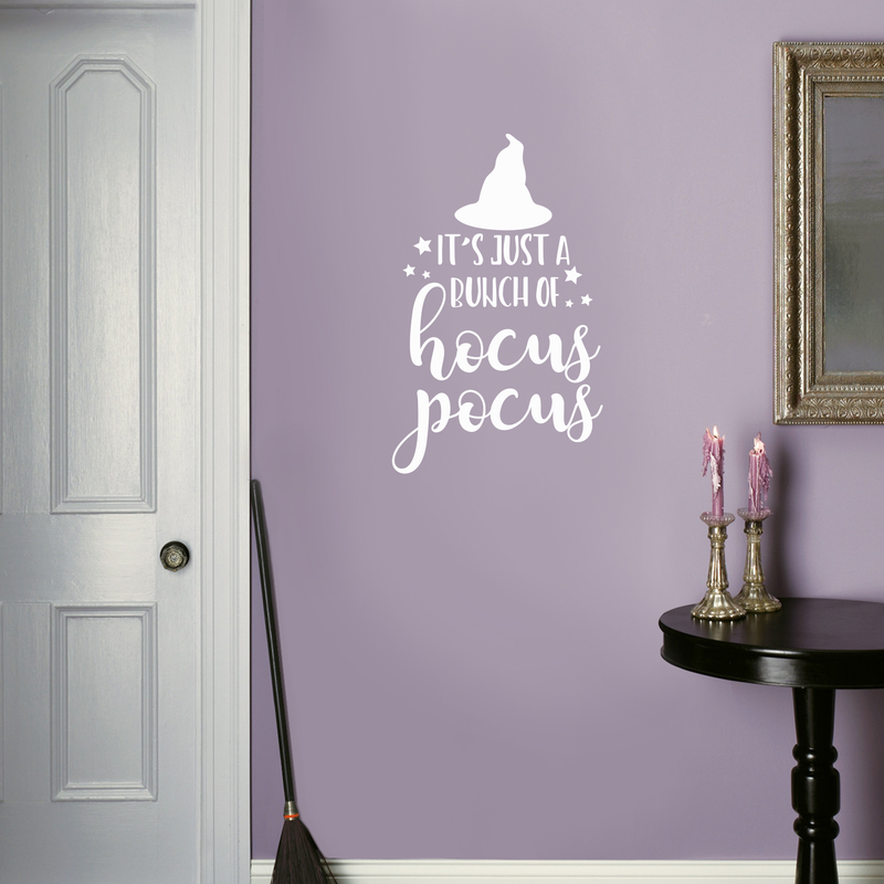 Vinyl Wall Art Decal - It's Just A Bunch Of Hocus Pocus - 27.5" x 17" - Modern Magical Halloween Quote For Home Bedroom Kids Room Store Coffee Shop Seasonal Decoration Sticker 2