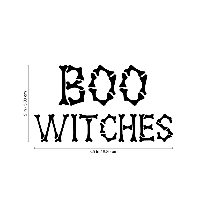 Vinyl Wall Art Decal - Boo Witches - 2" x 3.5" - Trendy Halloween Season Quote For Home Work Laptop Coffee Mug Thermo Cup Window Notebook Luggage Car Bumper Decoration Sticker 4