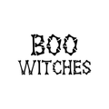 Vinyl Wall Art Decal - Boo Witches - - Trendy Halloween Season Quote For Home Work Laptop Coffee Mug Thermos Cup Window Notebook Luggage Car Bumper Decoration Sticker 1