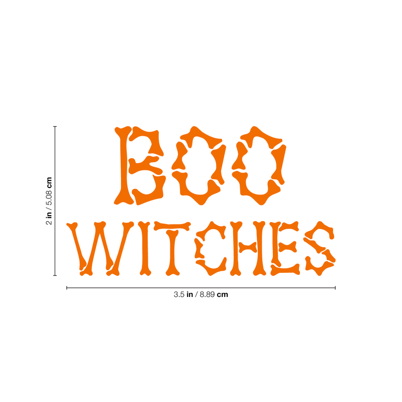 Vinyl Wall Art Decal - Boo Witches - 2" x 3.5" - Trendy Halloween Season Quote For Home Work Laptop Coffee Mug Thermo Cup Window Notebook Luggage Car Bumper Decoration Sticker 1