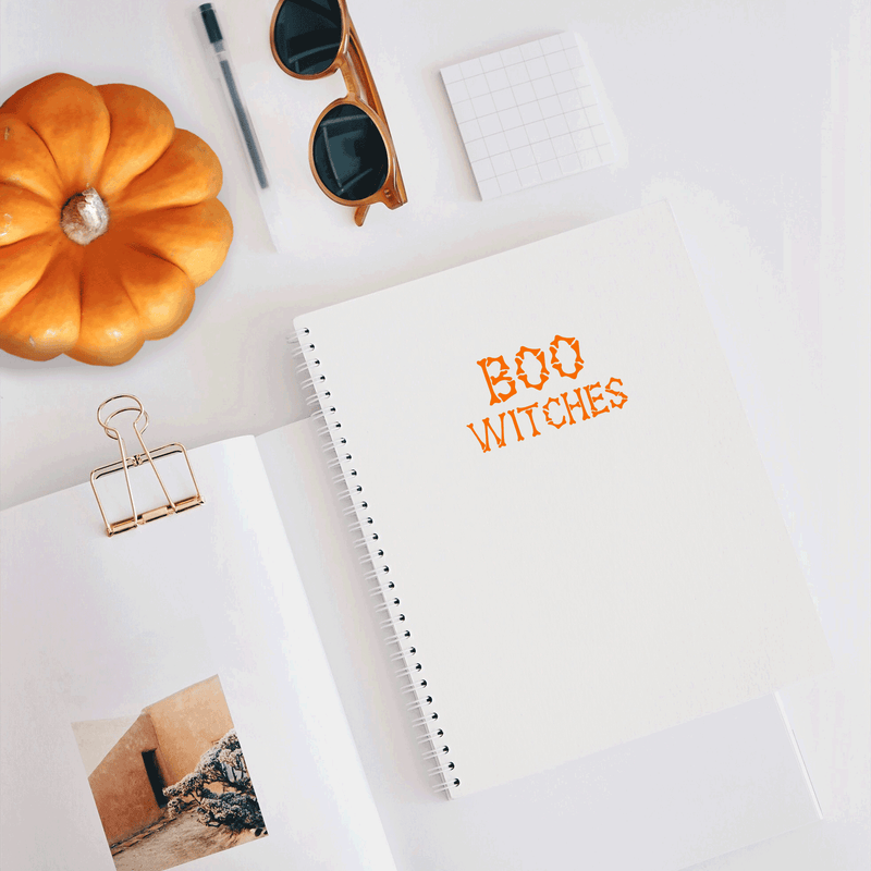 Vinyl Wall Art Decal - Boo Witches - 2" x 3.5" - Trendy Halloween Season Quote For Home Work Laptop Coffee Mug Thermo Cup Window Notebook Luggage Car Bumper Decoration Sticker 5