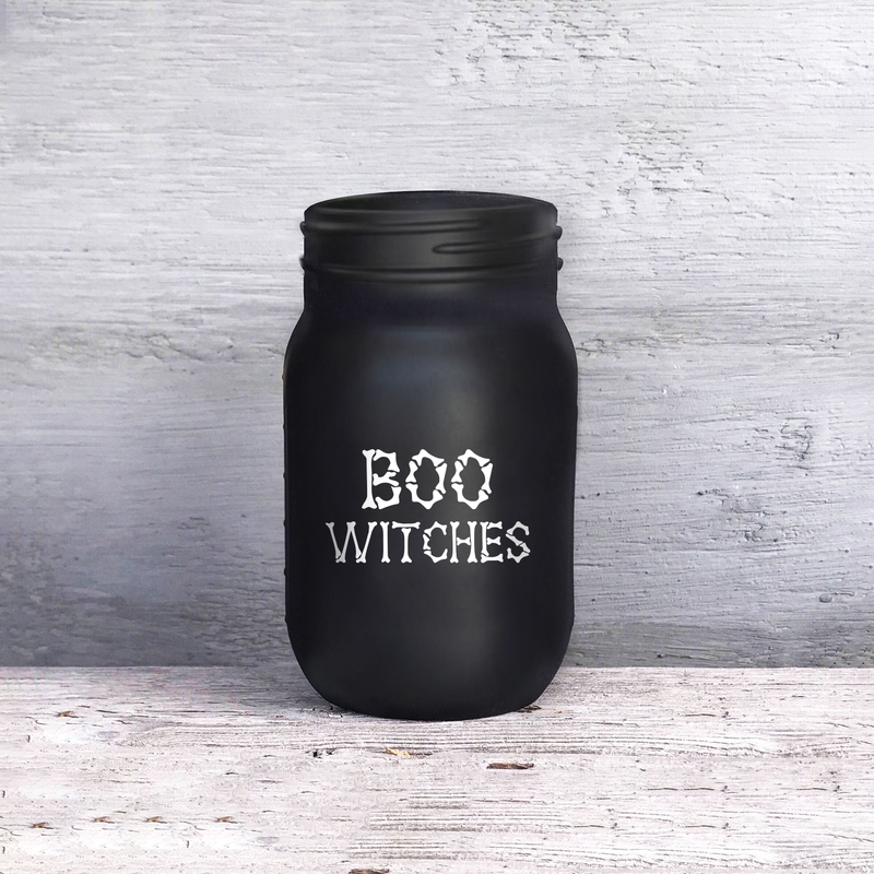 Vinyl Wall Art Decal - Boo Witches - 2" x 3.5" - Trendy Halloween Season Quote For Home Work Laptop Coffee Mug Thermo Cup Window Notebook Luggage Car Bumper Decoration Sticker 2