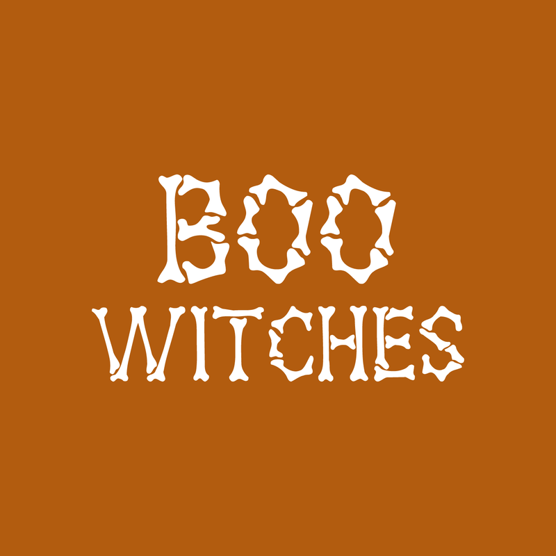 Vinyl Wall Art Decal - Boo Witches - 2" x 3.5" - Trendy Halloween Season Quote For Home Work Laptop Coffee Mug Thermo Cup Window Notebook Luggage Car Bumper Decoration Sticker 5