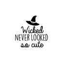 Vinyl Wall Art Decal - Wicked never looked so cute - 17" x 17" - Modern Spooky Halloween Quote For Home Bedroom Kids Room Store Coffee Shop Seasonal Decoration Sticker 4