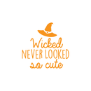 Vinyl Wall Art Decal - Wicked never looked so cute - 17" x 17" - Modern Spooky Halloween Quote For Home Bedroom Kids Room Store Coffee Shop Seasonal Decoration Sticker 4