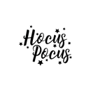 Vinyl Wall Art Decal - Hocus Pocus - Trendy Halloween Season Stars Shape Cursive Quote For Home Bedroom Living Room School Classroom Office Decoration Sticker 1