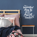 Vinyl Wall Art Decal - It's A Beautiful Day And I Can't Stop Myself From Smiling - 22" x 17" - Michael Buble Inspirational Quote For Home Bedroom Living Room Apartment Decor 3