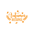 Vinyl Wall Art Decal - Autumn Blessings - 17" x 27.5" - Trendy Harvest Fall Leaves Halloween Seasonal Quote For Home Bedroom Kitchen Dining Room Office Church Decoration Sticker 1