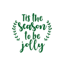 Vinyl Wall Art Decal - Tis The Season To Be Jolly - 17" x 17" - Cute Christmas Winter Quote For Home Living Room Front Door Coffee Shop Store Seasonal Decoration Sticker 1