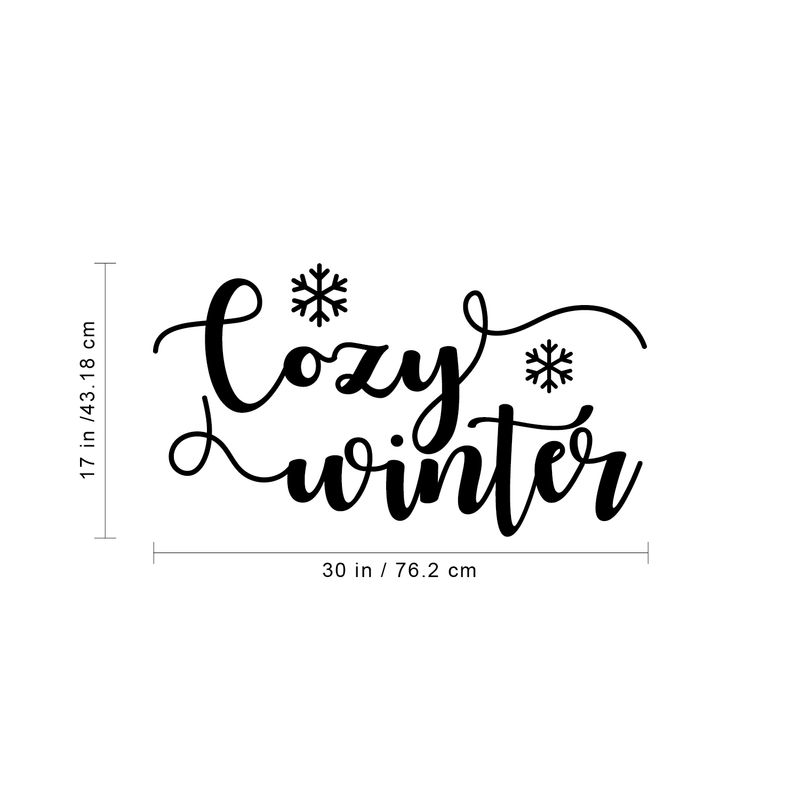 Vinyl Wall Art Decal - Cozy Winter - Trendy Christmas Winter Quote For Home Living Room Front Door Coffee Shop Store Seasonal Decoration Sticker 4