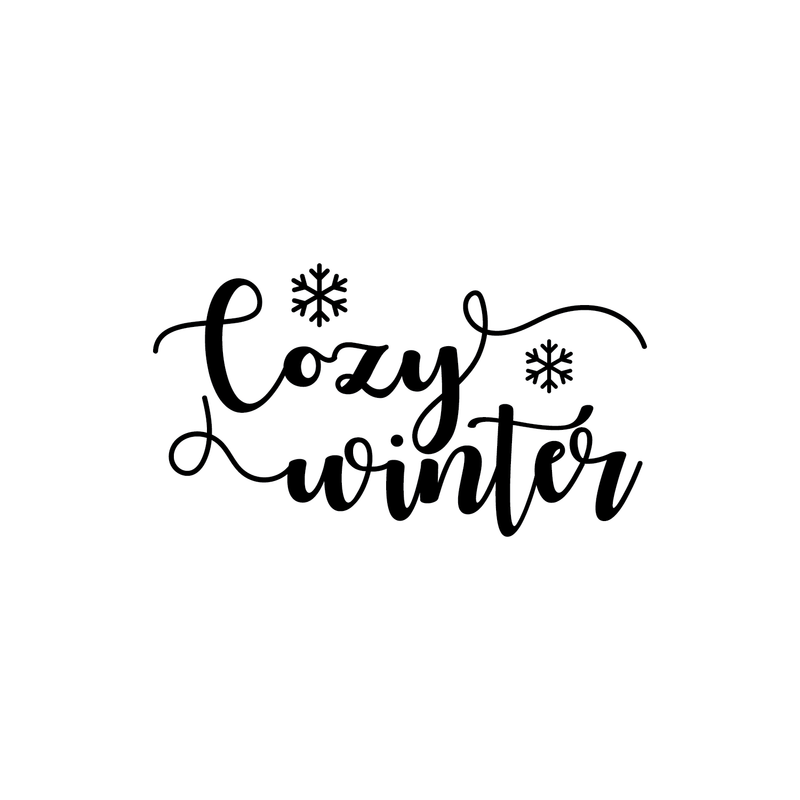 Vinyl Wall Art Decal - Cozy Winter - Trendy Christmas Winter Quote For Home Living Room Front Door Coffee Shop Store Seasonal Decoration Sticker 5