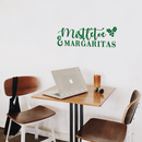 Vinyl Wall Art Decal - Mistletoe And Margaritas - 10.5" x 30" - Fun Trendy Christmas Winter Season Quote For Home Living Room Kitchen Bar Restaurant Alcohol Decoration Sticker 2