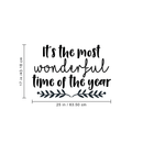 Vinyl Wall Art Decal - It's The Most Wonderful Time Of The Year - 17" x 25" - Trendy Christmas Song Quote For Home Living Room Front Door Coffee Shop Store Seasonal Decoration Sticker 1