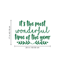 Vinyl Wall Art Decal - It's The Most Wonderful Time Of The Year - 17" x 25" - Trendy Christmas Song Quote For Home Living Room Front Door Coffee Shop Store Seasonal Decoration Sticker 4