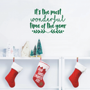 Vinyl Wall Art Decal - It's The Most Wonderful Time Of The Year - 17" x 25" - Trendy Christmas Song Quote For Home Living Room Front Door Coffee Shop Store Seasonal Decoration Sticker 2