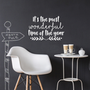 Vinyl Wall Art Decal - It's The Most Wonderful Time Of The Year - 17" x 25" - Trendy Christmas Song Quote For Home Living Room Front Door Coffee Shop Store Seasonal Decoration Sticker 2