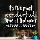 Vinyl Wall Art Decal - It's The Most Wonderful Time Of The Year - 17" x 25" - Trendy Christmas Song Quote For Home Living Room Front Door Coffee Shop Store Seasonal Decoration Sticker 3