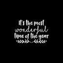 Vinyl Wall Art Decal - It's The Most Wonderful Time Of The Year - 17" x 25" - Trendy Christmas Song Quote For Home Living Room Front Door Coffee Shop Store Seasonal Decoration Sticker 5