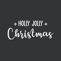 Vinyl Wall Art Decal - Holly Jolly Christmas - 13" x 30" - Trendy Cute Quote For Home Living Room Front Door Coffee Shop Store Office School Seasonal Decoration Sticker 1