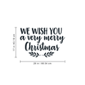 Vinyl Wall Art Decal - We Wish You A Very Merry Christmas - Modern Cute Quote For Home Living Room Front Door Store School Office Coffe Shop Seasonal Decoration Sticker 4