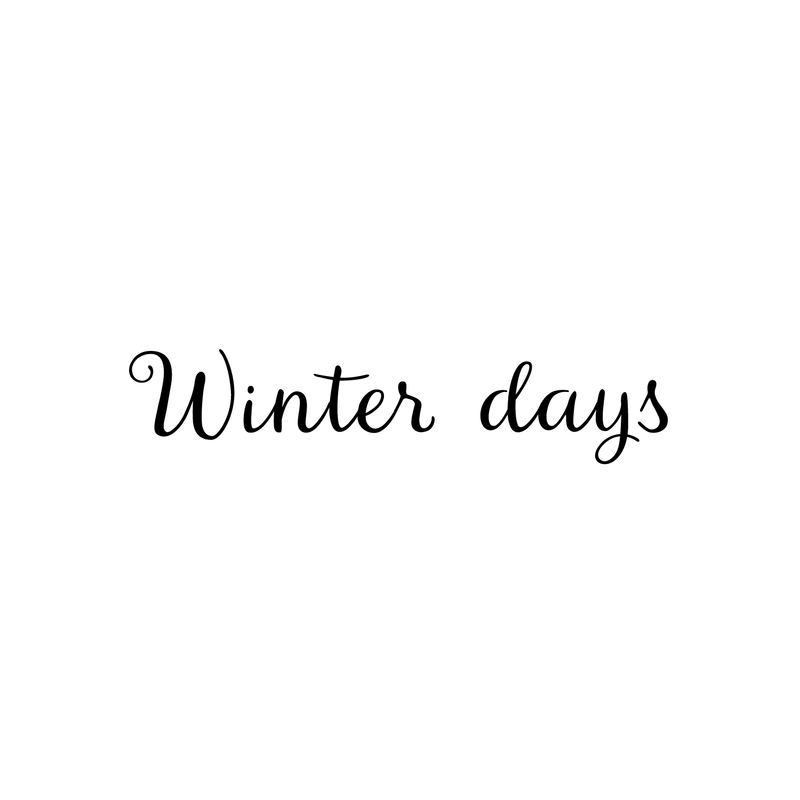 Vinyl Wall Art Decal - Winter Days - 14" x 30" - Modern Christmas Quote For Home Living Room Front Door Store School Office Coffe Shop Seasonal Decoration Sticker 1