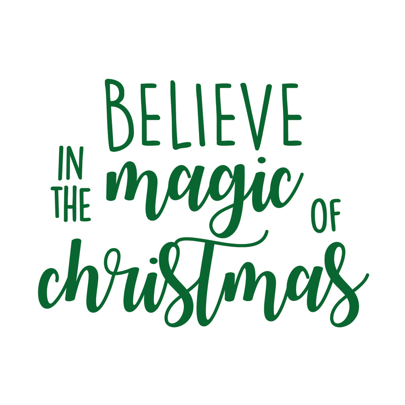 Vinyl Wall Art Decal - Believe In The Magic Of Christmas - 17" x 23" - Fun Trendy Christmas Winter Season Quote For Home Living Room Kitchen Bar Restaurant Alcohol Decoration Sticker 5