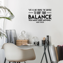 Vinyl Wall Art Decal - Life Is Like Riding The Bicycle - 18" x 30" - Modern Motivational Quote For Home Bedroom Office Workplace Gym School Decoration Sticker 2