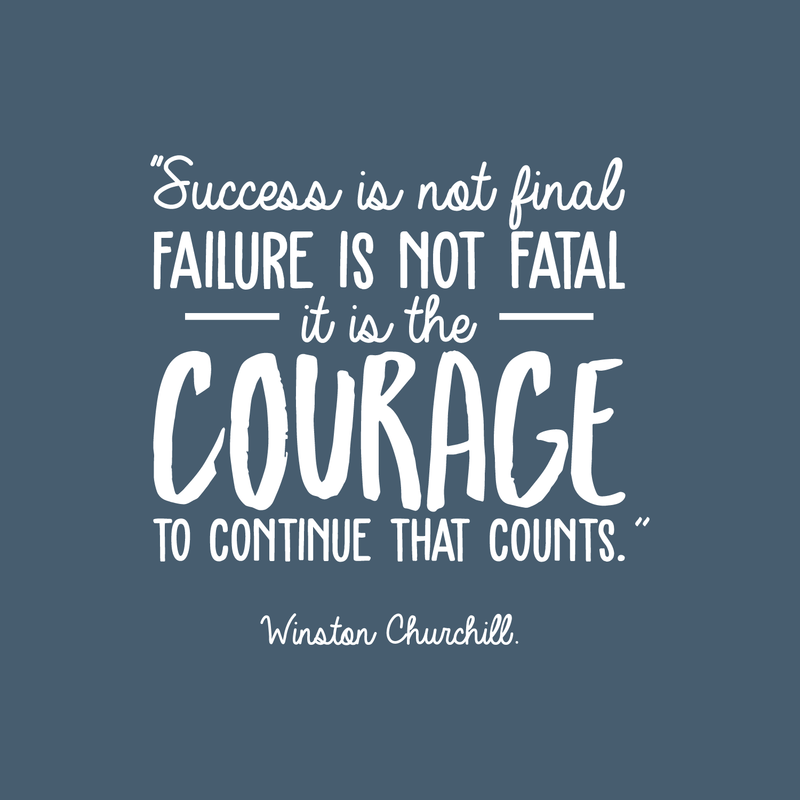 Vinyl Wall Art Decal - Success Is Not Final Failure Is Not Fatal - 27" x 27" - Winston Churchill Motivational Quote For Home Workout Bedroom Office Work Decoration Sticker 4