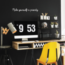 Vinyl Wall Art Decal - Make Yourself A Priority - 4" x 30" - Trendy Inspirational Quote For Home Bedroom Living Room Office Workplace Decoration Sticker 2