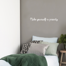 Vinyl Wall Art Decal - Make Yourself A Priority - 4" x 30" - Trendy Inspirational Quote For Home Bedroom Living Room Office Workplace Decoration Sticker 3