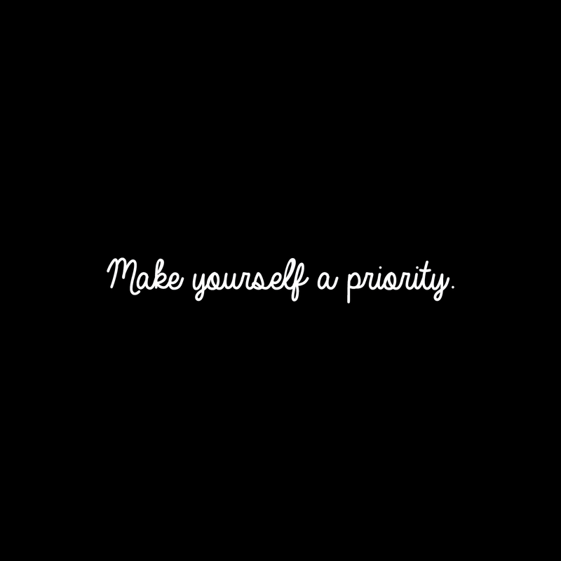 Vinyl Wall Art Decal - Make Yourself A Priority - 4" x 30" - Trendy Inspirational Quote For Home Bedroom Living Room Office Workplace Decoration Sticker 5