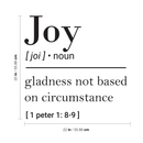 Vinyl Wall Art Decal - Joy Gladness Not Based On Circumstance - 22" x 22" - 1 Peter 1:8-9 Inspirational Religious Faithful Quote For Home Bedroom Living Room Church Work Decor 1