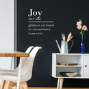 Vinyl Wall Art Decal - Joy Gladness Not Based On Circumstance - 22" x 22" - 1 Peter 1:8-9 Inspirational Religious Faithful Quote For Home Bedroom Living Room Church Work Decor 2