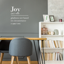 Vinyl Wall Art Decal - Joy Gladness Not Based On Circumstance - 22" x 22" - 1 Peter 1:8-9 Inspirational Religious Faithful Quote For Home Bedroom Living Room Church Work Decor 3
