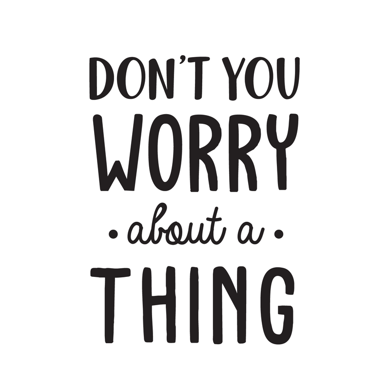 Vinyl Wall Art Decal - Don't You Worry About A Thing - Modern Inspirational Quote For Home Bedroom Living Room Closet Office Playroom Decoration Sticker 5