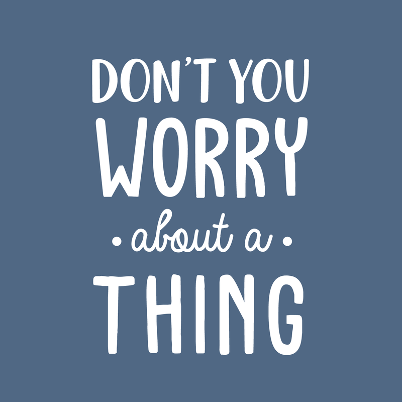 Vinyl Wall Art Decal - Don't You Worry About A Thing - 24" x 17" - Modern Inspirational Quote For Home Bedroom Living Room Closet Office Playroom Decoration Sticker 4