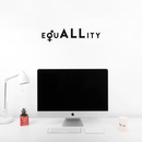 Vinyl Wall Art Decal - EquALLity - 6" x 25" - Modern Inspirational Gender Equality Quote For Home Office Workplace Business Store Human Rights Decoration Sticker 5