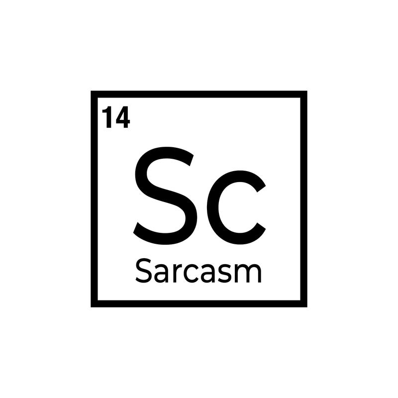 Vinyl Wall Art Decal - Table Of Element Sarcasm - 17" x 17" - Funny Adult Humor Sarcastic Witty Quote For Home Bedroom Closet Dorm Room Door Decoration Sticker 4