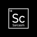 Vinyl Wall Art Decal - Table Of Element Sarcasm - 17" x 17" - Funny Adult Humor Sarcastic Witty Quote For Home Bedroom Closet Dorm Room Door Decoration Sticker 1