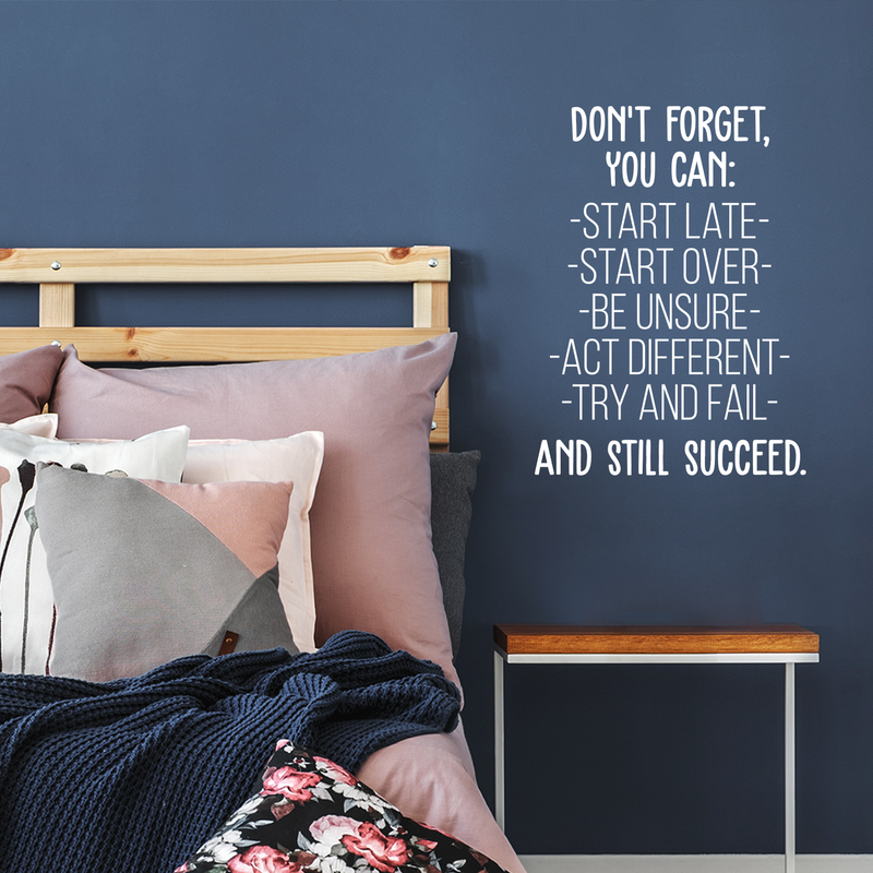 Vinyl Wall Art Decal - Don't Forget You Can - 30" x 22" - Modern Motivational Quote For Home Bedroom Office Workplace School Classroom Gym Decoration Sticker 3