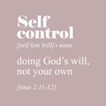 Vinyl Wall Art Decal - Self Control Bible Definition - 26" x 25" - Modern Inspirational Religious Faith God Quote For Home Bedroom Office Workplace Church Decoration Sticker 1