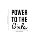Vinyl Wall Art Decal - Power To The Girls - 21" x 17" - Modern Inspirational Quote For Home Bedroom Closet Living Room Office Decoration Sticker 5