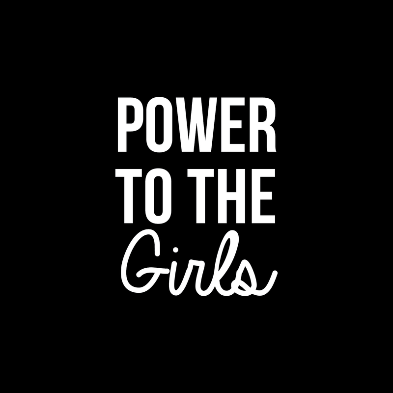 Vinyl Wall Art Decal - Power To The Girls - 21" x 17" - Modern Inspirational Quote For Home Bedroom Closet Living Room Office Decoration Sticker 2