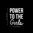 Vinyl Wall Art Decal - Power To The Girls - 21" x 17" - Modern Inspirational Quote For Home Bedroom Closet Living Room Office Decoration Sticker 3