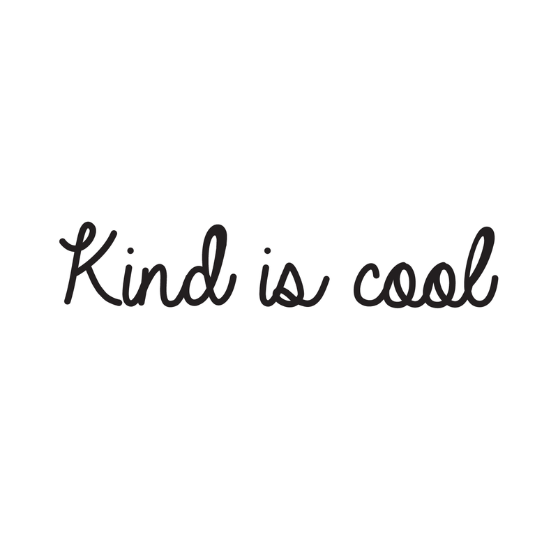 Vinyl Wall Art Decal - Kind Is Cool - 4" x 22" - Trendy Minimalist Kindness Quote For Home Living Room Kids Playroom School Office Small Business Decoration Sticker 2